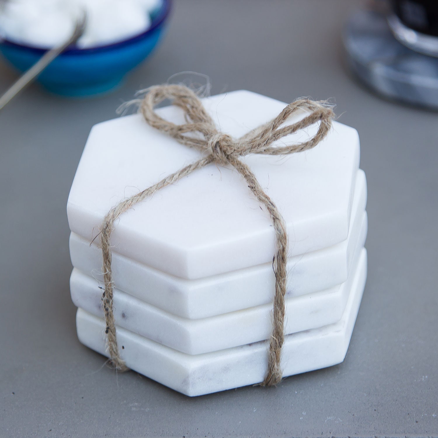 Set of 4 Marble Coasters Handmade Homeware Wine Coasters Etsy UK