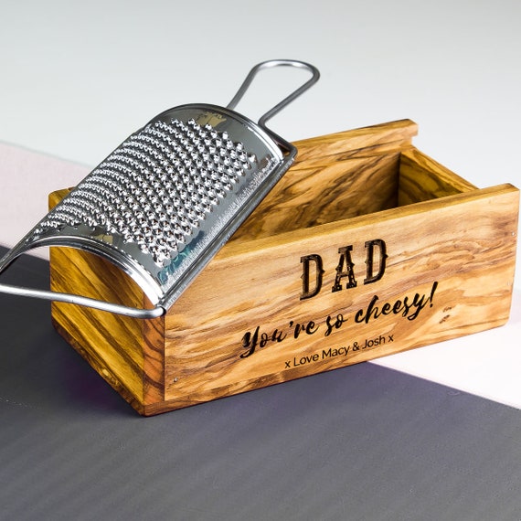 ItalianMade Cheese Grater With Personalized Olive Wood Box Etsy
