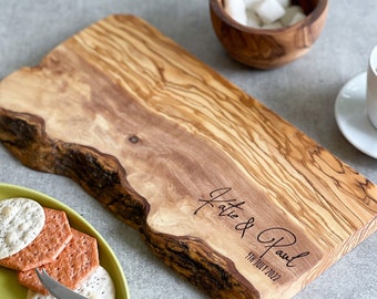 Personalized Rustic Cheeseboard | Personalised Wedding | Birthday Gift | Wood Anniversary | Gifts for Couples | Housewarming | New Home