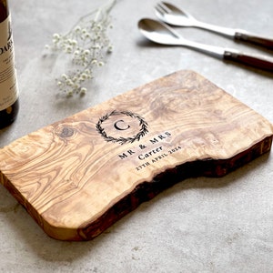 Personalized Rustic Cheeseboard Gift Personalised Wedding Gifts Hew Home Anniversary Gifts for Couples Unique Wedding Gifts image 5