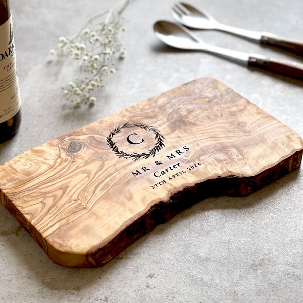 Personalized Rustic Cheeseboard Gift | Personalised Wedding Gifts | Hew Home | Anniversary | Gifts for Couples | Unique Wedding Gifts