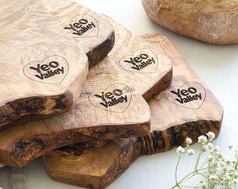 Your Own Logo Engraved Personalised Olive Wood Chopping Board | Corporate, Client and Event Gifts & Giveaway | Real Estate Closing Gift