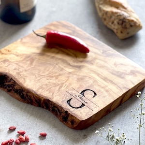 Personalized Monogram Engraved Cheese Board Monogram Birthday Gift Personalised Cheeseboard Rustic Wood Gift Custom Board image 1