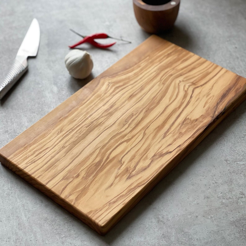 Italian Olive Wood Cheese Board Premium Olive Wood Bread Cutting Charcuterie Serving Carving Chopping Cheeseboard Sustainable 13.4 x 7.5 x 0.8 inches