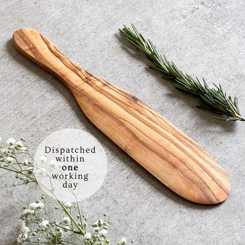 RusticFlitch Olive Wood Spatula - Thumbnail 3