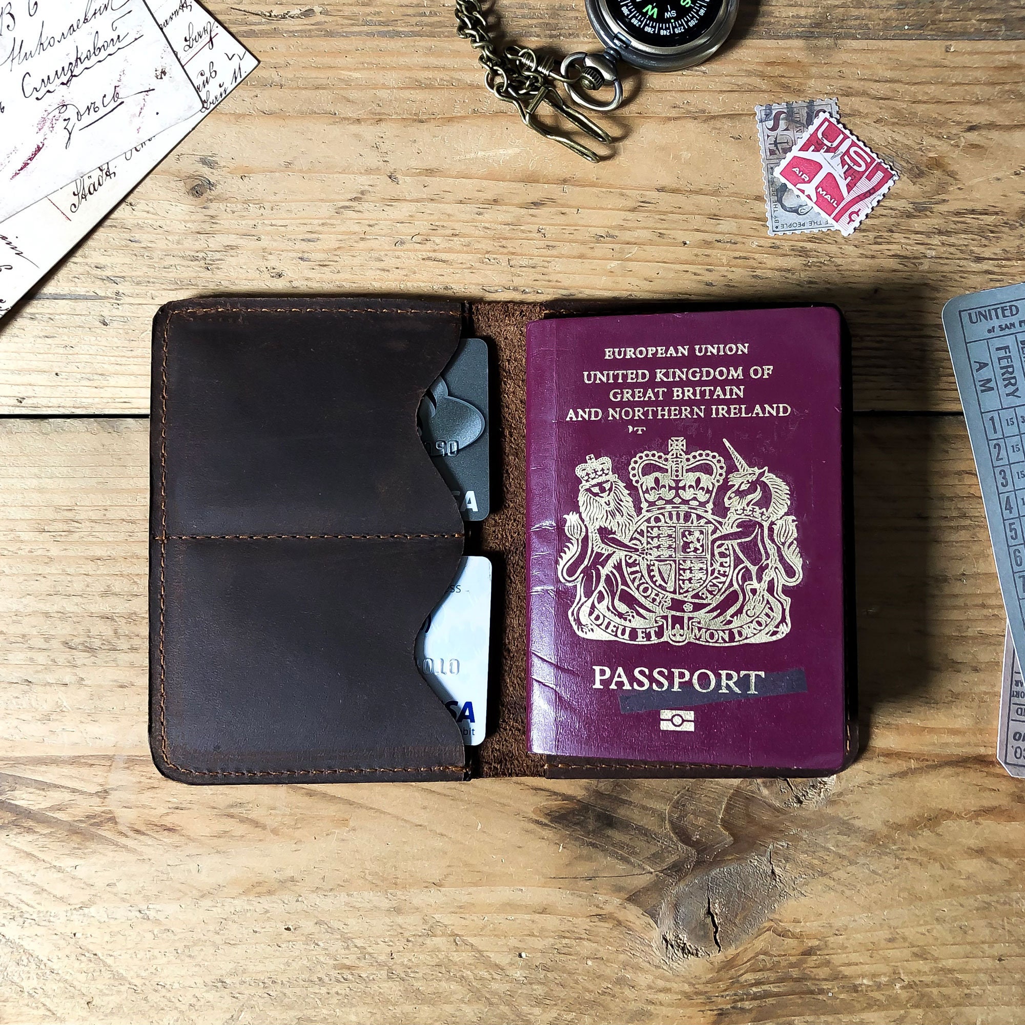 Personalized Leather Monogram Passport Holder Leather Etsy UK