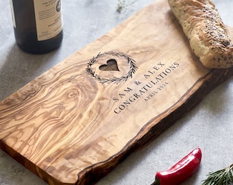 Personalized Rustic Cheeseboard Gift | Personalised Wedding Gifts | Hew Home | Anniversary | Gifts for Couples | Unique Wedding Gifts