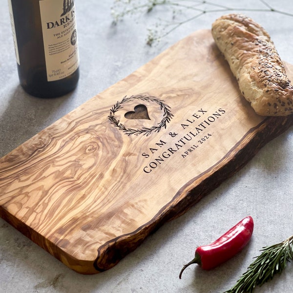 Personalized Rustic Cheeseboard Gift | Personalised Wedding Gifts | Hew Home | Anniversary | Gifts for Couples | Unique Wedding Gifts