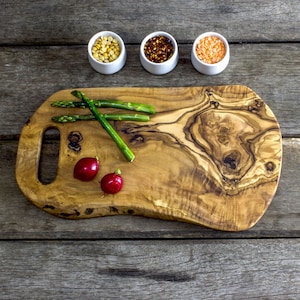 Rustic Wooden Chopping Board | Cheeseboard | Rustic | Cutting Board | Wood Board | Olive Wood | Sustainable | Chopping Board - Length 35cm