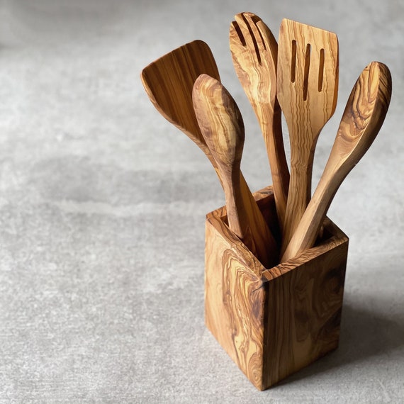Handmade Kitchen Utensils Olive Wood Cooking Spatula