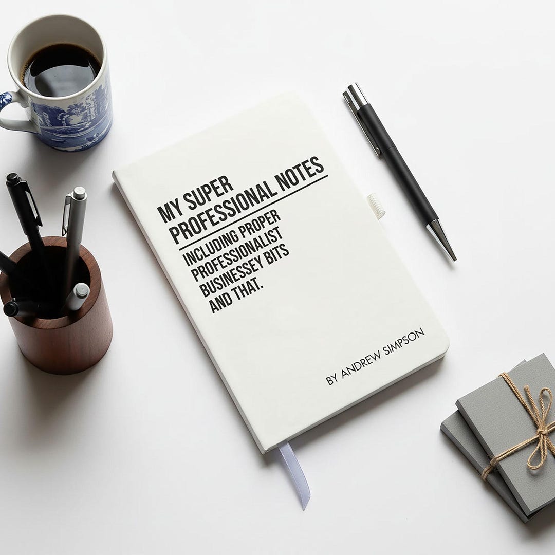 Funny “my Super Professional Notes” Notebook – Personalised Office Gift ...