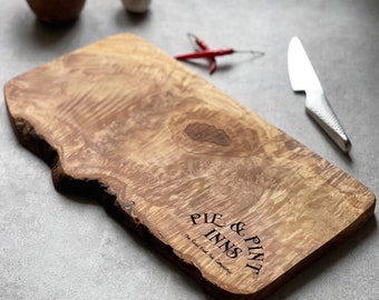 Your Own Logo Engraved Personalized Olive Wood Board | Corporate Gift | Event | Giveaway | Branding | Branded | Closing Gifts | Client Gifts