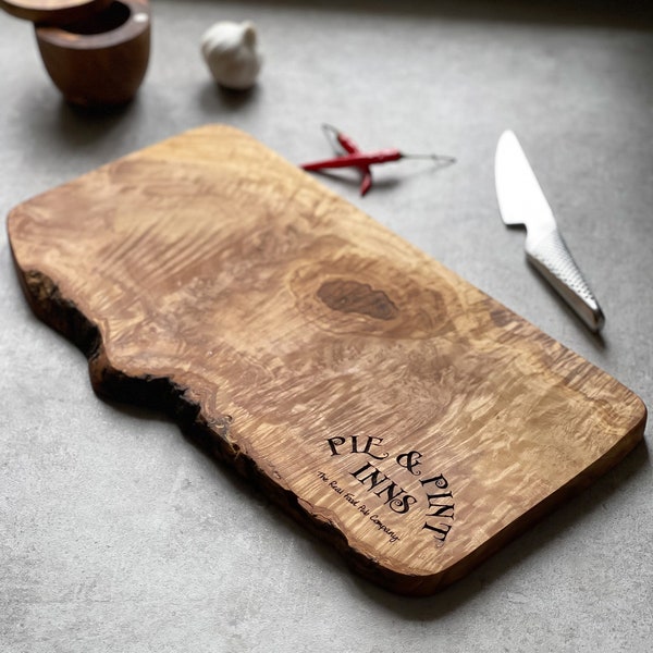 Your Own Logo Engraved Personalized Olive Wood Board | Corporate Gift | Event | Giveaway | Branding | Branded | Closing Gifts | Client Gifts