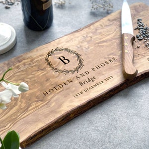 Personalized Rustic Cheeseboard Gift | Personalised Wedding Gifts | Hew Home | Anniversary | Gifts for Couples | Unique Wedding Gifts