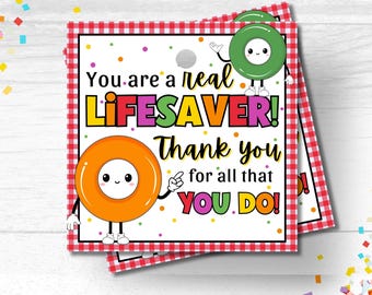 Employee Appreciation Day Gift Tags Employee Appreciation Tags Teacher Appreciation Gift Tags Bus Driver Gift Tags Lifesaver Candy Tags