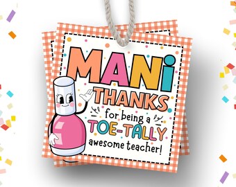 Etiqueta de agradecimiento para maestros de spa Etiqueta de agradecimiento para maestros Etiqueta de esmalte de uñas para maestros imprimible Cesta de regalo para spa Regalo de agradecimiento para maestros de spa