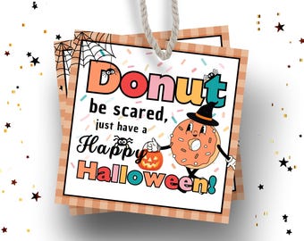 Halloween Donut Tag Halloween Appreciation Donut Tag Teacher Appreciation Halloween Donut  Employee Appreciation Happy Halloween Donut Tags