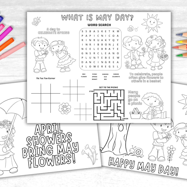 May Day Activity Pages May Day Coloring Pages May Day Craft Activity May Day Learning Coloring Pages Classroom Activity May Day Homeschool