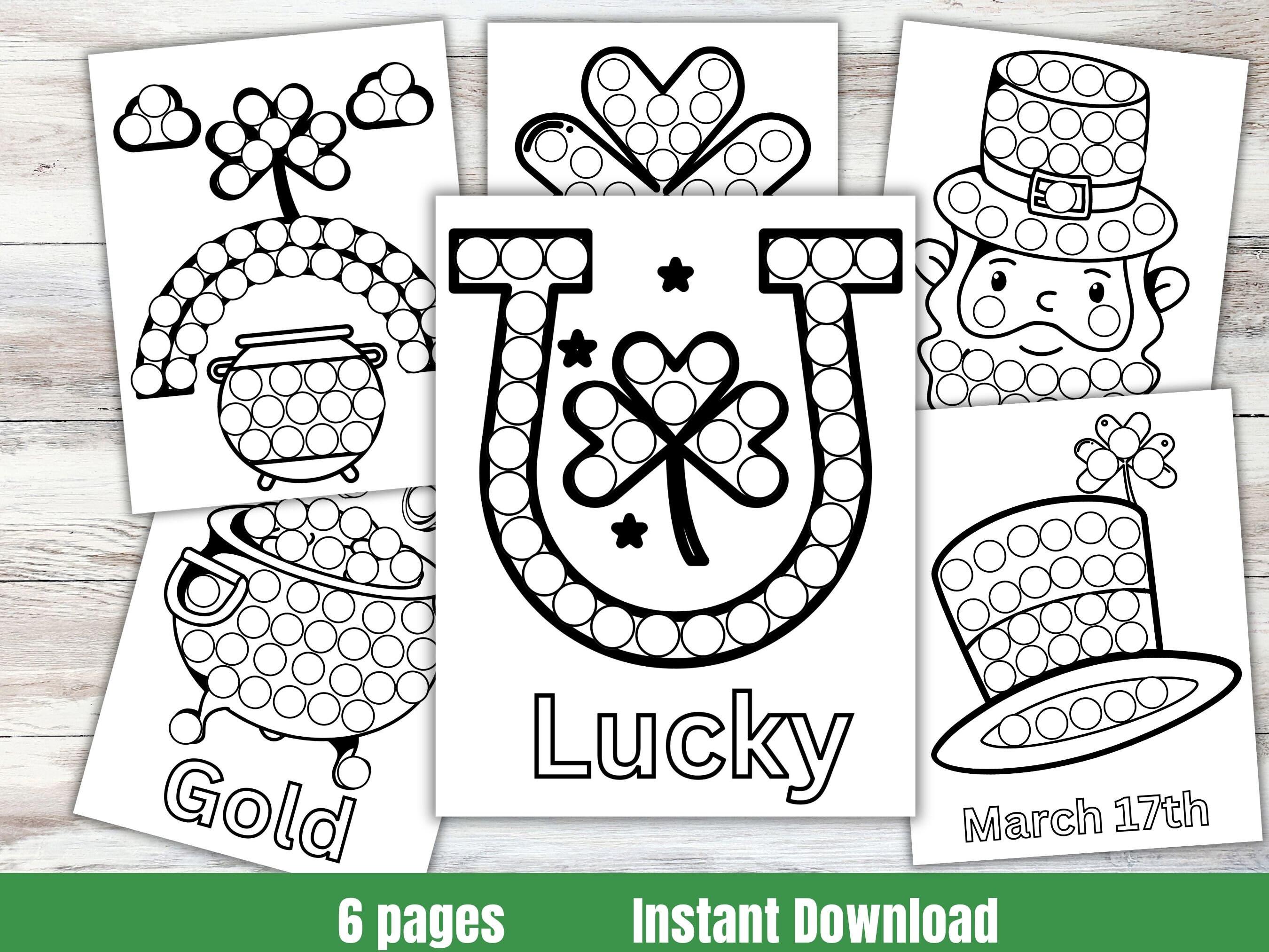 St Patrick's Day Dot Marker Printable, Do a Dot St Patty's Day Activity ...