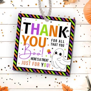Étiquette d'Halloween d'employé Étiquettes de bonbon d'appréciation de l'enseignant Étiquettes d'Halloween Étiquettes d'Halloween à télécharger Panier Étiquette-cadeau d'Halloween pour collègue