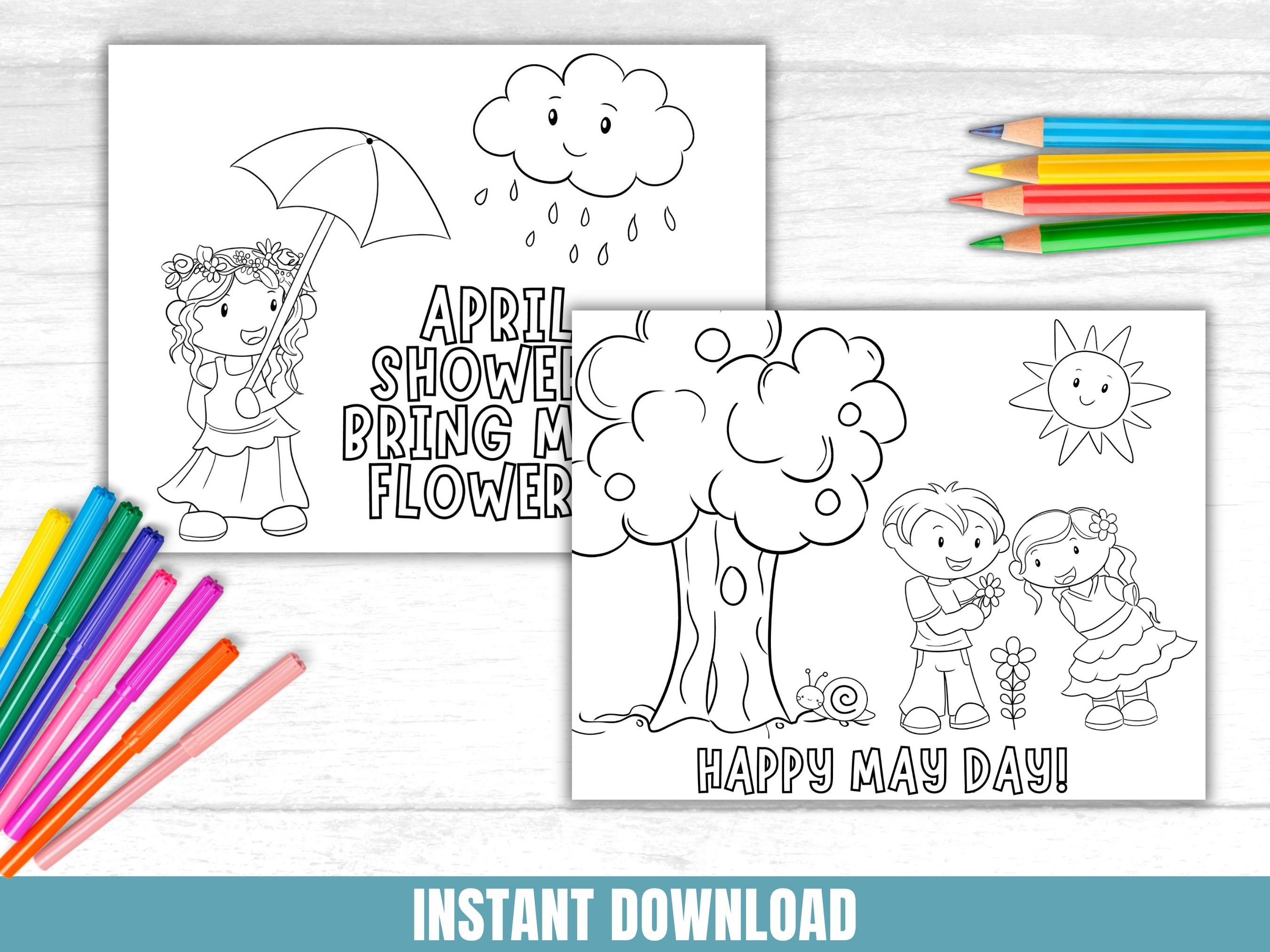 May Day Activity Pages May Day Coloring Pages May Day Craft Activity