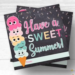 Avere una dolce etichetta estiva Regalo per studenti di fine anno Gelato Bomboniere per bambini in classe Etichette per gelato Regalo per studenti da parte dell'insegnante