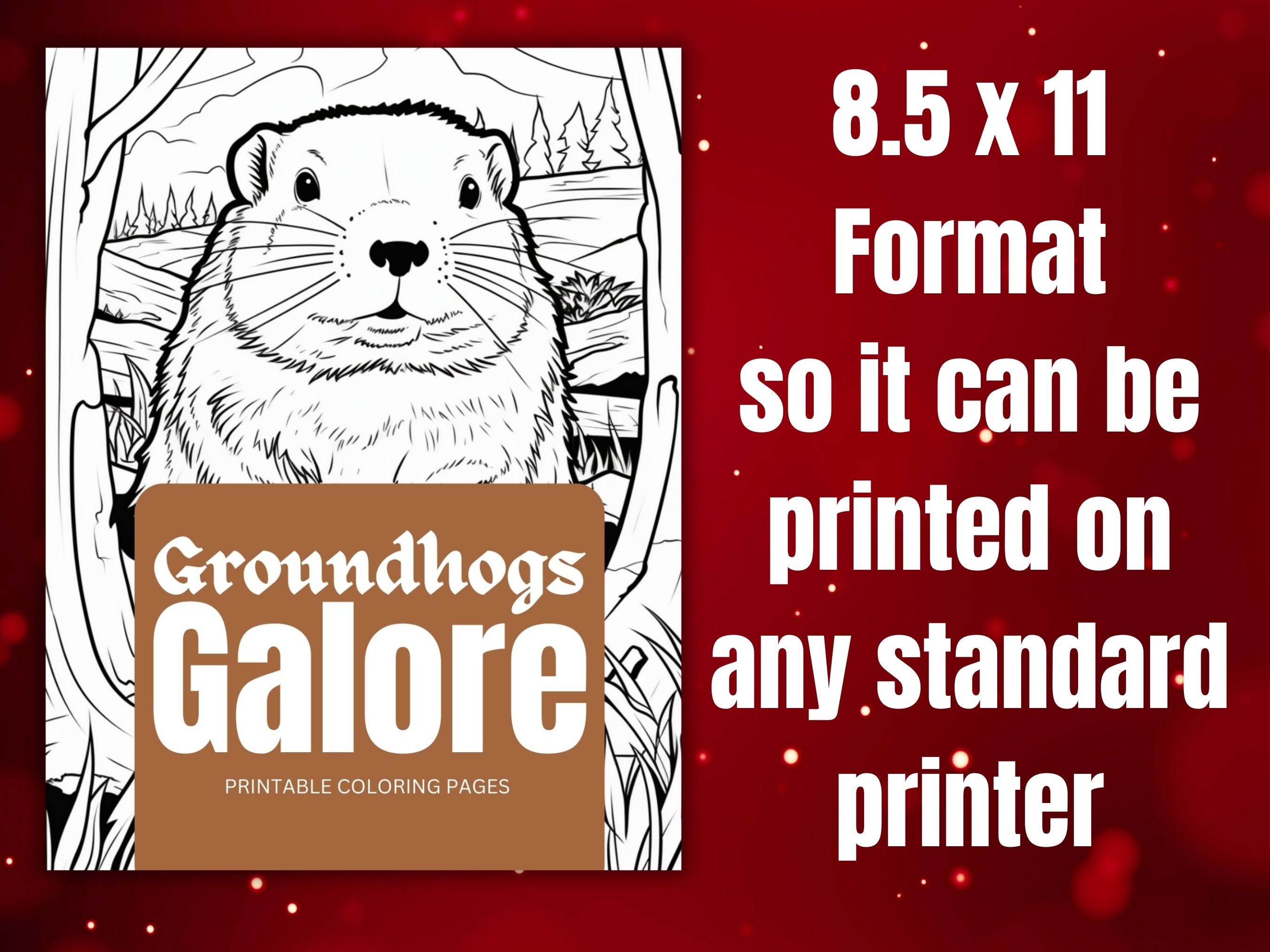 Printable Groundhog Day Adult Coloring Pages, Groundhog Coloring Sheets ...