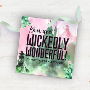 Wicked Appreciation Tag Printable Angestellter Candy Tag Lehrer Wertschätzung Candy Bar Geschenkanhänger geschätzte Mitarbeiter Mitarbeiter Wertschätzung Wicked
