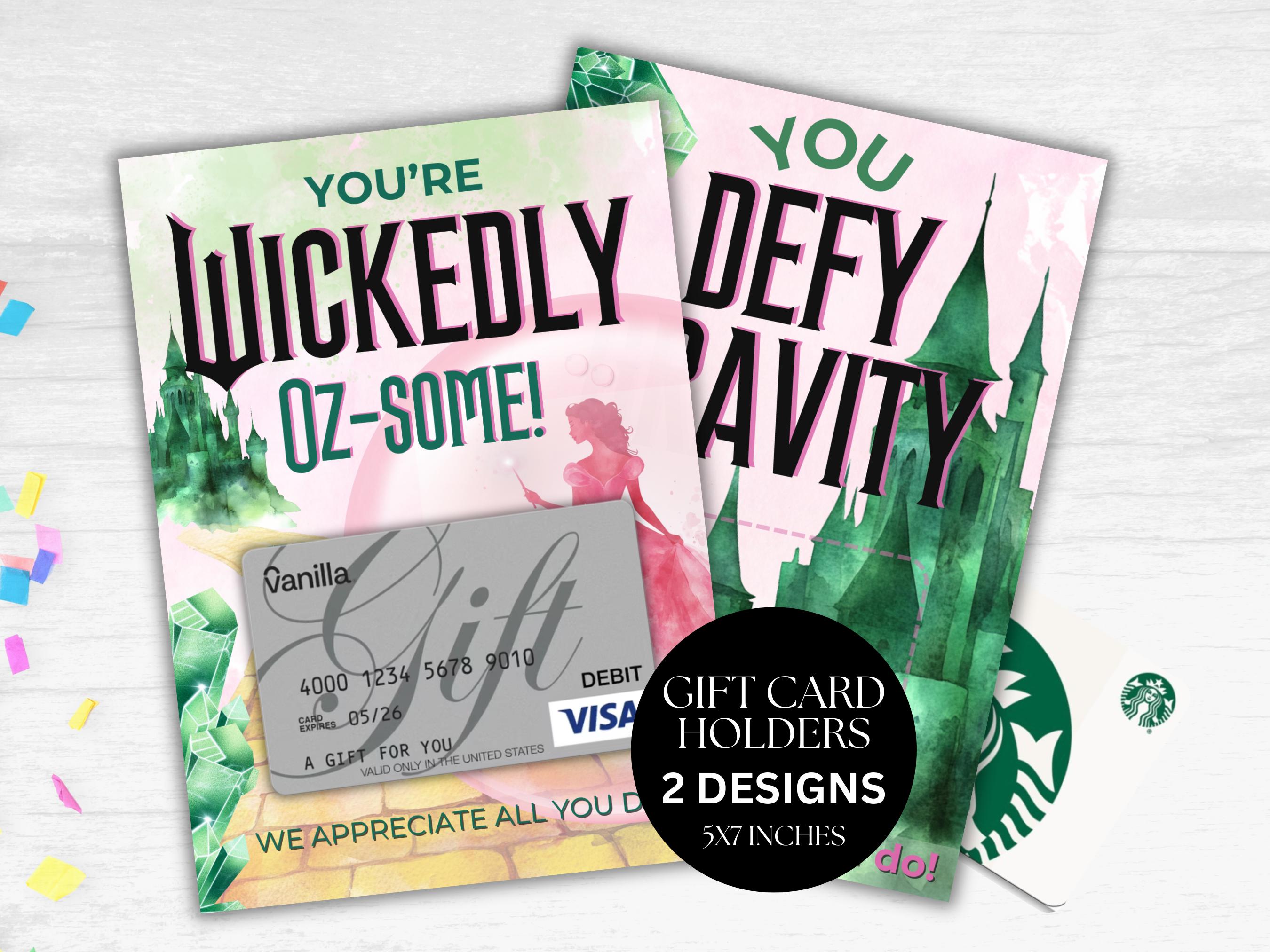 Wicked Teacher Appreciation Gift Card Holder Printable Template for Teacher Appreciation Week or End of Year Gift, PTO PTA Teacher Gift idea