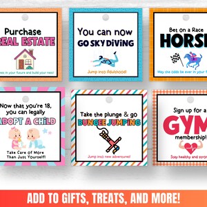 18th Birthday Gifts Tag Set 18 Things You Can Do When You're 18 Birthday Gift for Daughter 18th Birthday Gift Son 18th Birthday Gift Ideas image 5