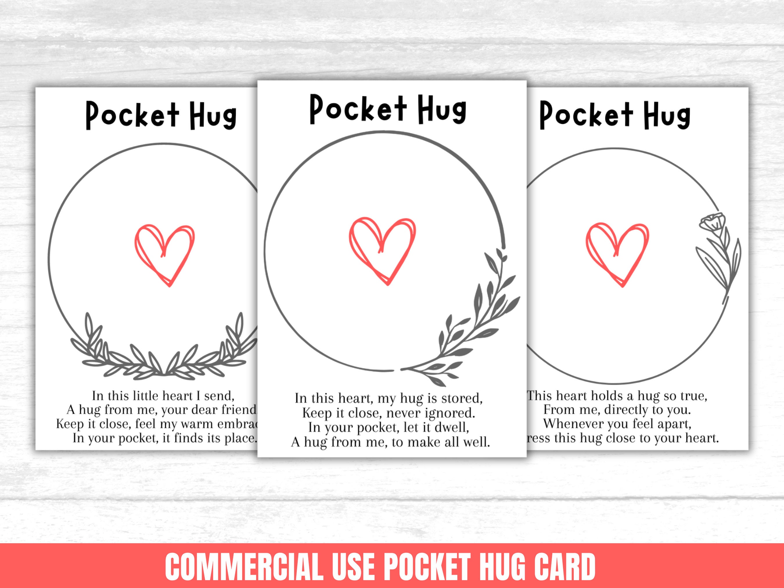Pocket Hug Template Printable Card for Pocket Hug Pocket Hug Heart Card Pocket Hug Template Printable Card for Pocket Hug Pocket Hug Heart Card