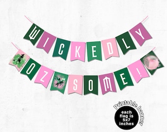 Wicked Teacher Appreciation Banner Printable Wicked Ozsome Theme Idea Teacher Appreciation Defy Gravity Week PTO PTA Wicked Appreciation