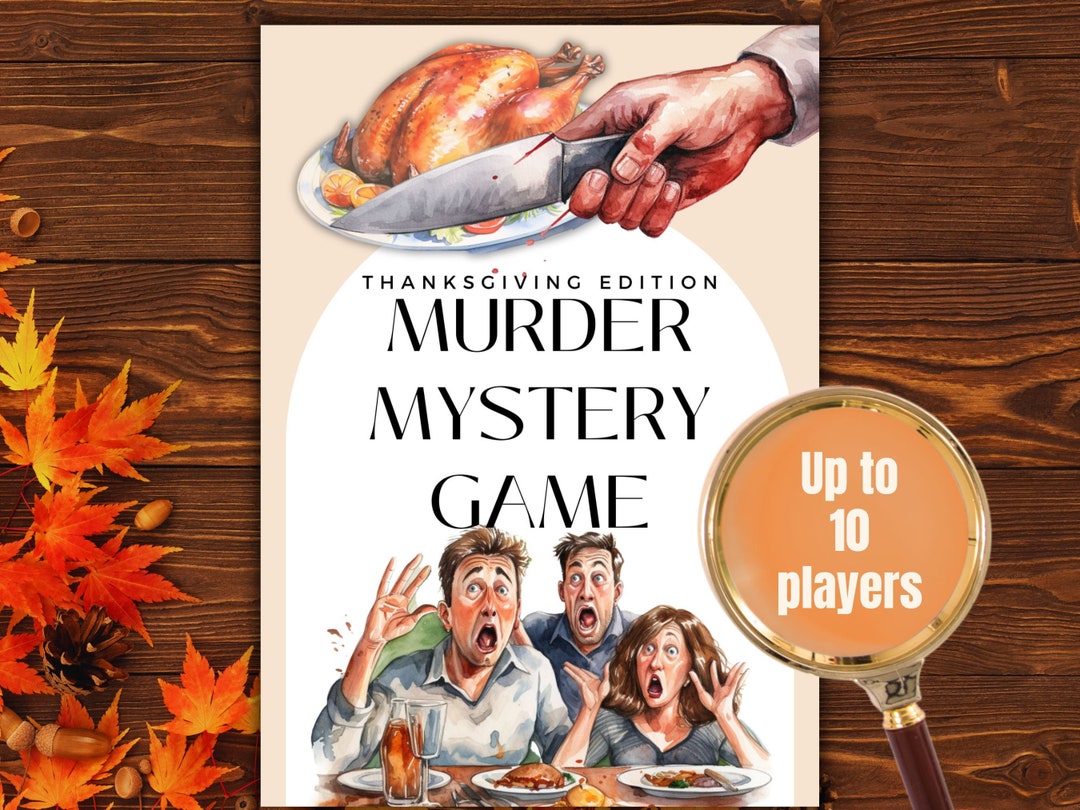 Thanksgiving Murder Mystery Game for Murder Mystery Party DIY Murder ...