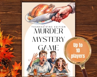 Thanksgiving Murder Mystery Game for Murder Mystery Party DIY Murder-Mystery Party Printable Thanksgiving Party Game