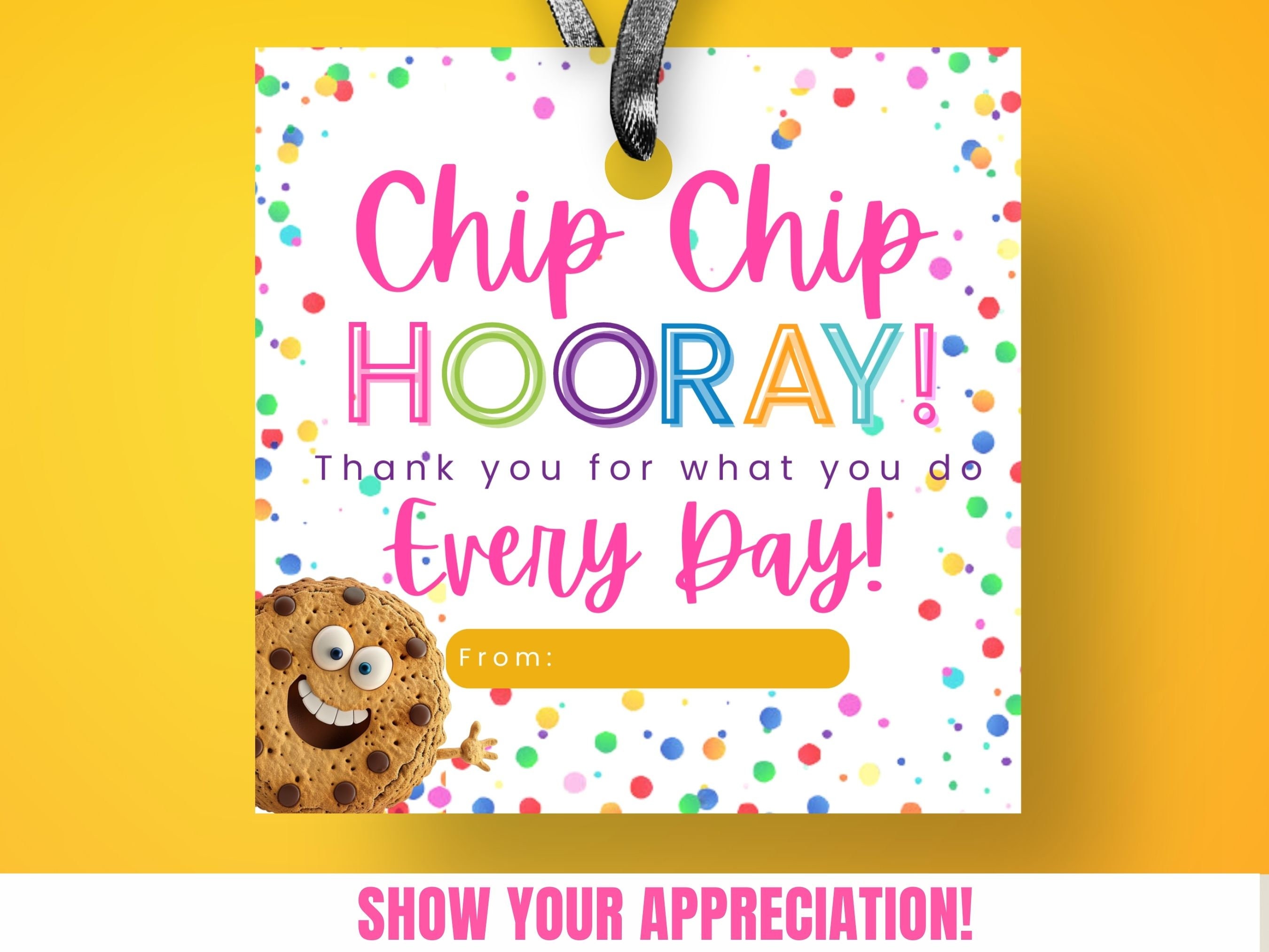 Chip Chip Hooray Appreciation Gift Tag Printable Chip Chip Hurray ...