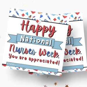 National Nurses Week Thank You Gift Tag Printable Nurses Appreciation Gift Tag Nurses Week Treat Tag for Nurse Thank You Coworker Gift Tag