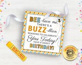 Bumble Bee Theme Birthday Tag for Employee Birthdays Best Friends Birthday Gift Ideas Gift-For Mom Birthday Ideas Bee-Day Birthday Gift Tag