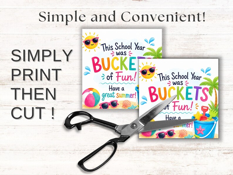 Buckets of Fun Printable Gift Tags for End of Year Class Presents and ...
