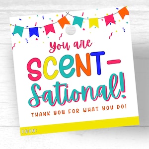 Kerze Geschenkanhänger Note Lehrer Wertschätzung Duft-Scentsational Tag Kerze Geschenk Personal Wertschätzung Duft Geschenkanhänger Danke Geschenkanhänger Scentsational Tag