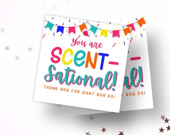 Etiqueta de vela aromática, etiqueta de apreciación del maestro, etiqueta de regalo de vela, etiqueta de regalo de aroma de apreciación del personal, etiqueta de regalo de agradecimiento, etiqueta aromática