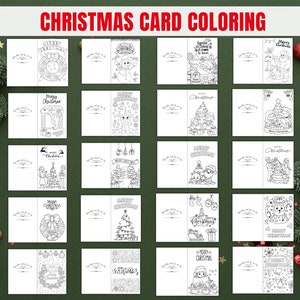Printable Christmas Cards for Kids to Color Christmas - Etsy