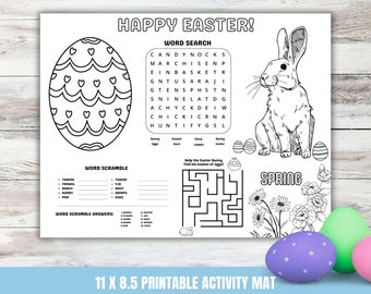 Easter Placemat Printables, Easter Printables Church, Easter Coloring Printables for Kids, Easter Coloring Pages Christians, Activity Mat