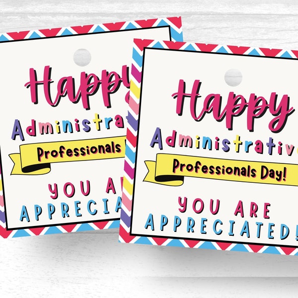 Administrative Professionals Day Gift Tag Printable Employee Thank You Tag Administrative Coworker Gift Tag Employee Admin Appreciation Tag