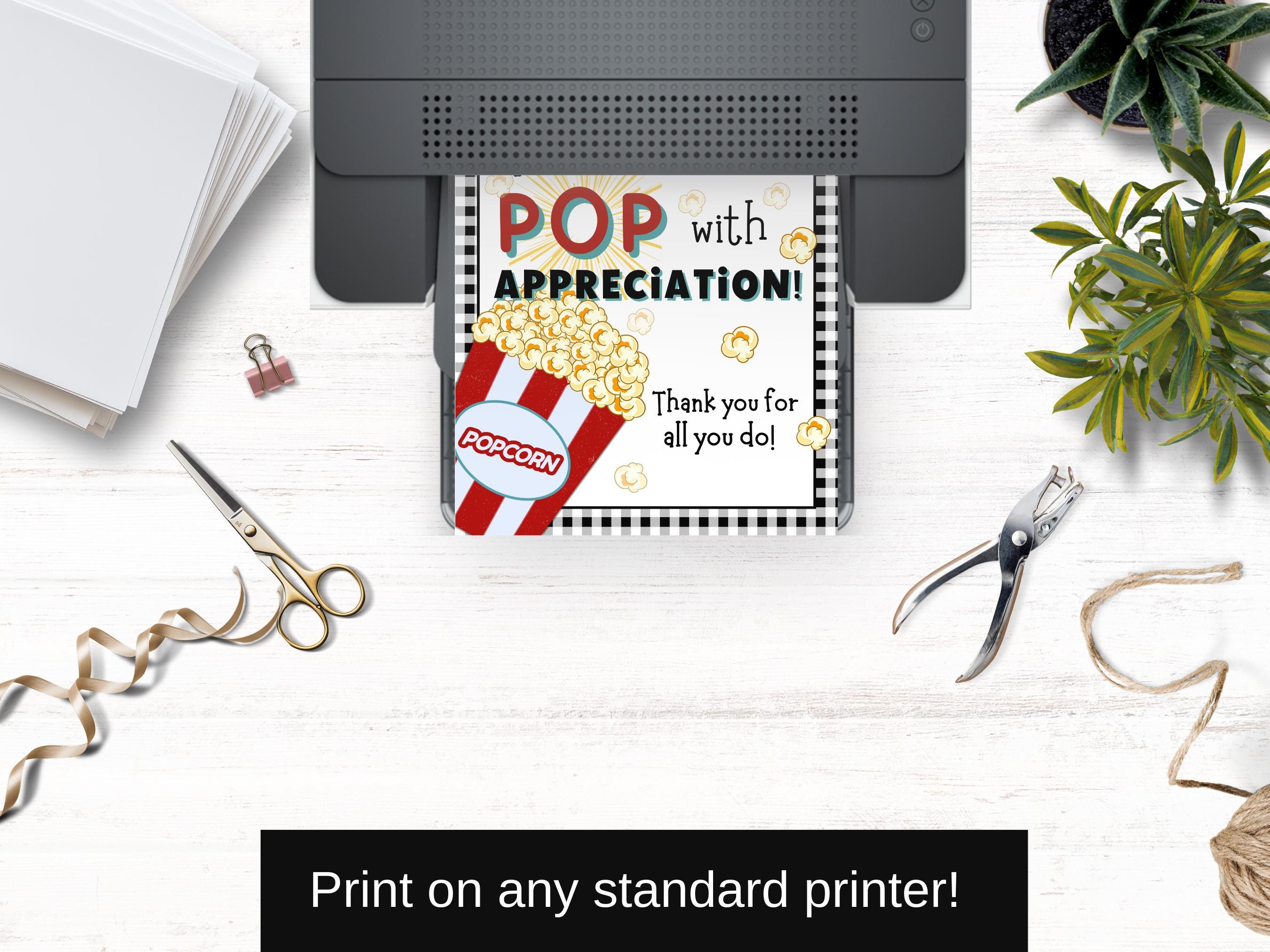 Popcorn Appreciation Sign Printable Snack Bar Sign Popcorn Teacher Sign ...