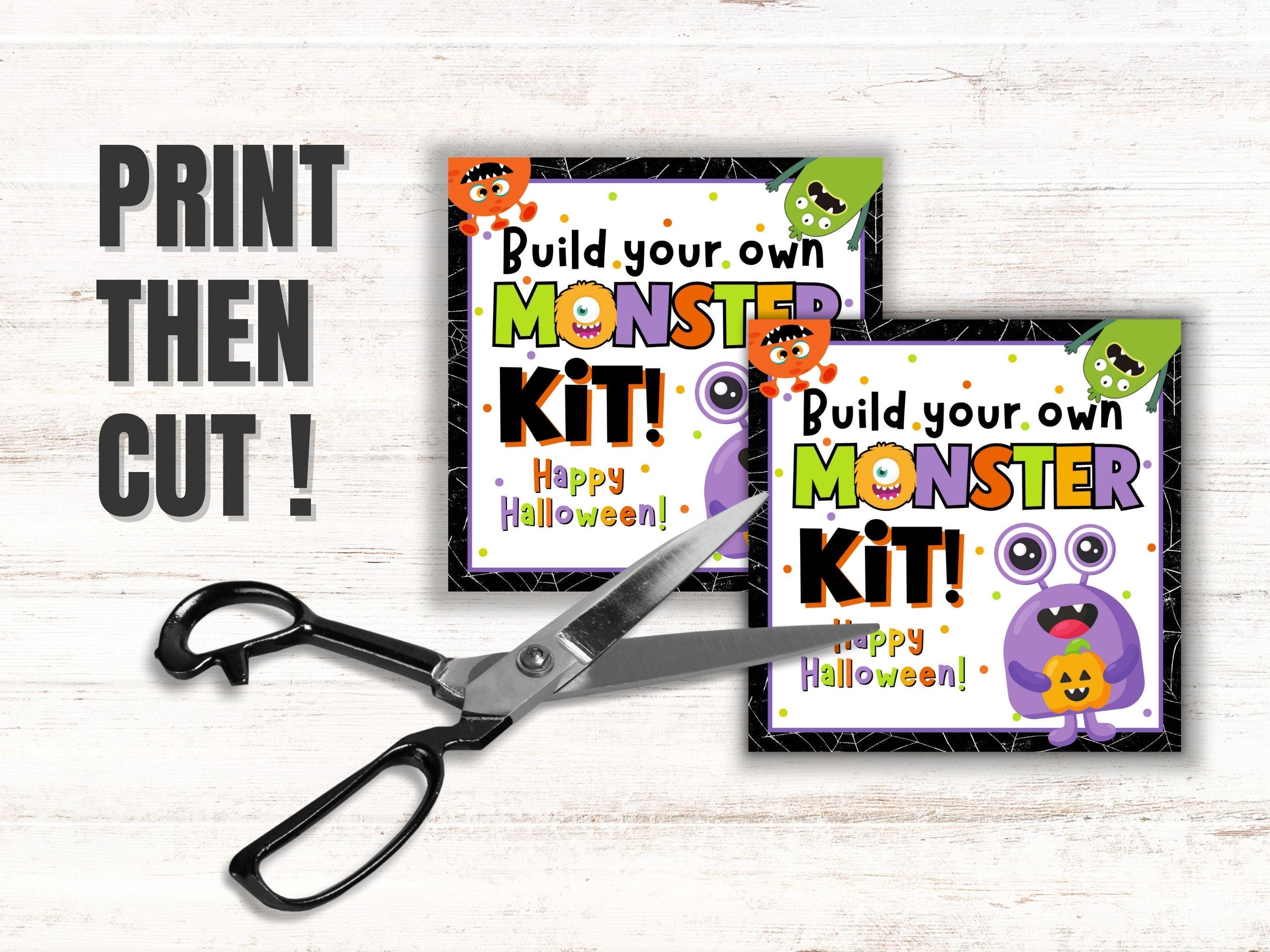 Make Your Own Monster Kit Tag Halloween Non Candy Classroom Gift Build ...