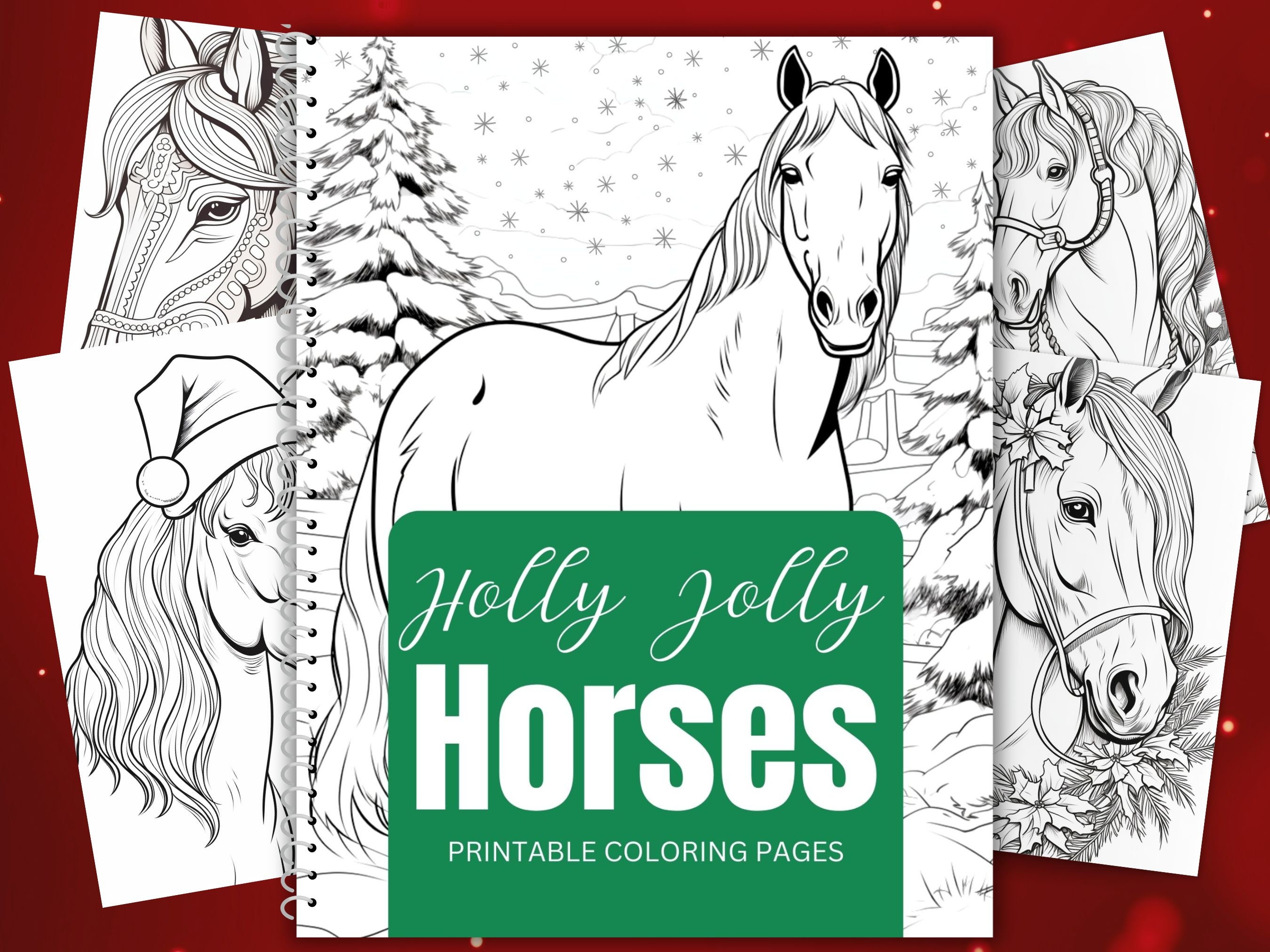 Christmas Coloring Pages, Christmas Horse Coloring Pages, Winter ...