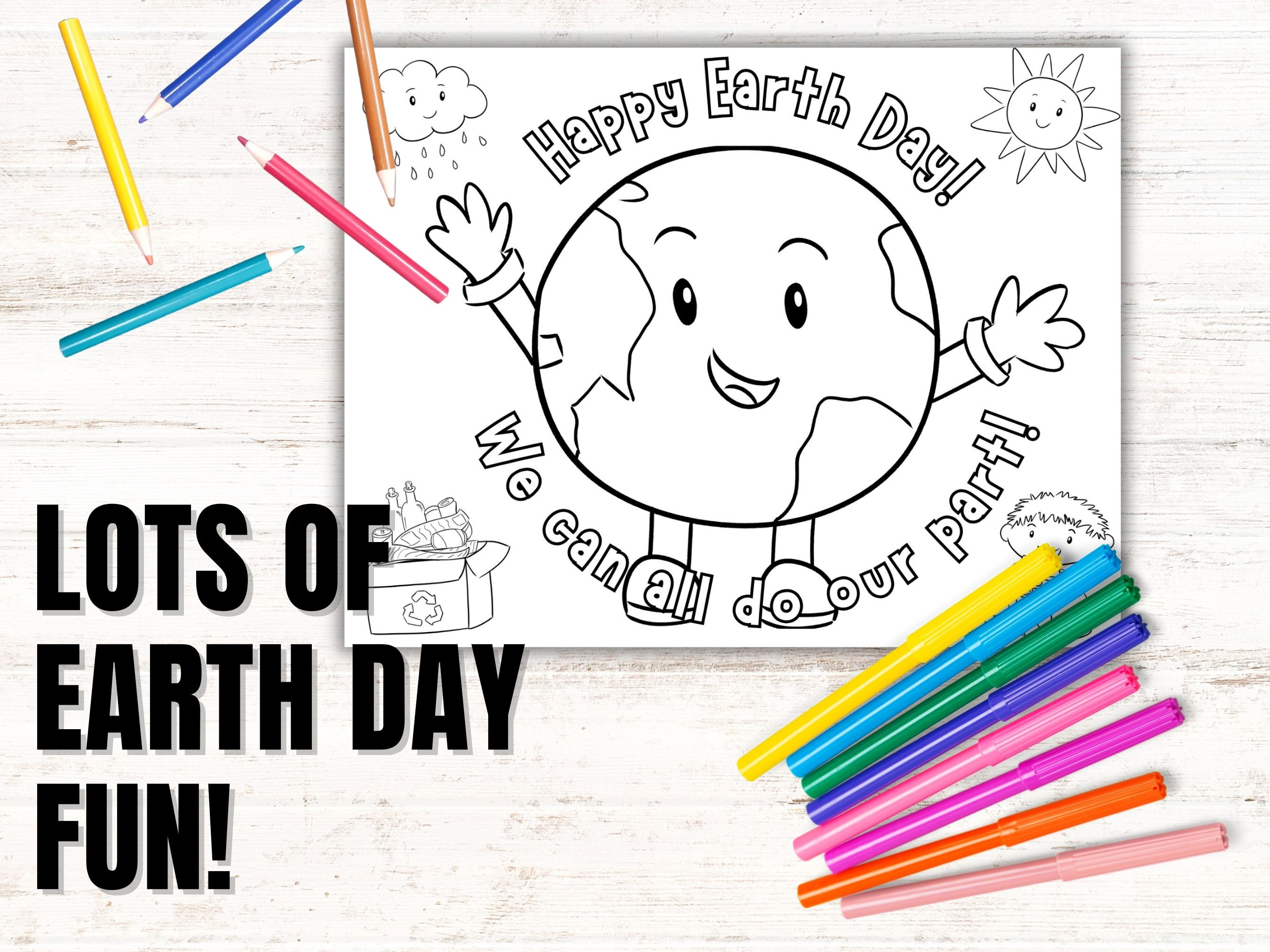 Earth Day Kids Coloring Sheets, Earth Day Coloring Pages, Coloring ...