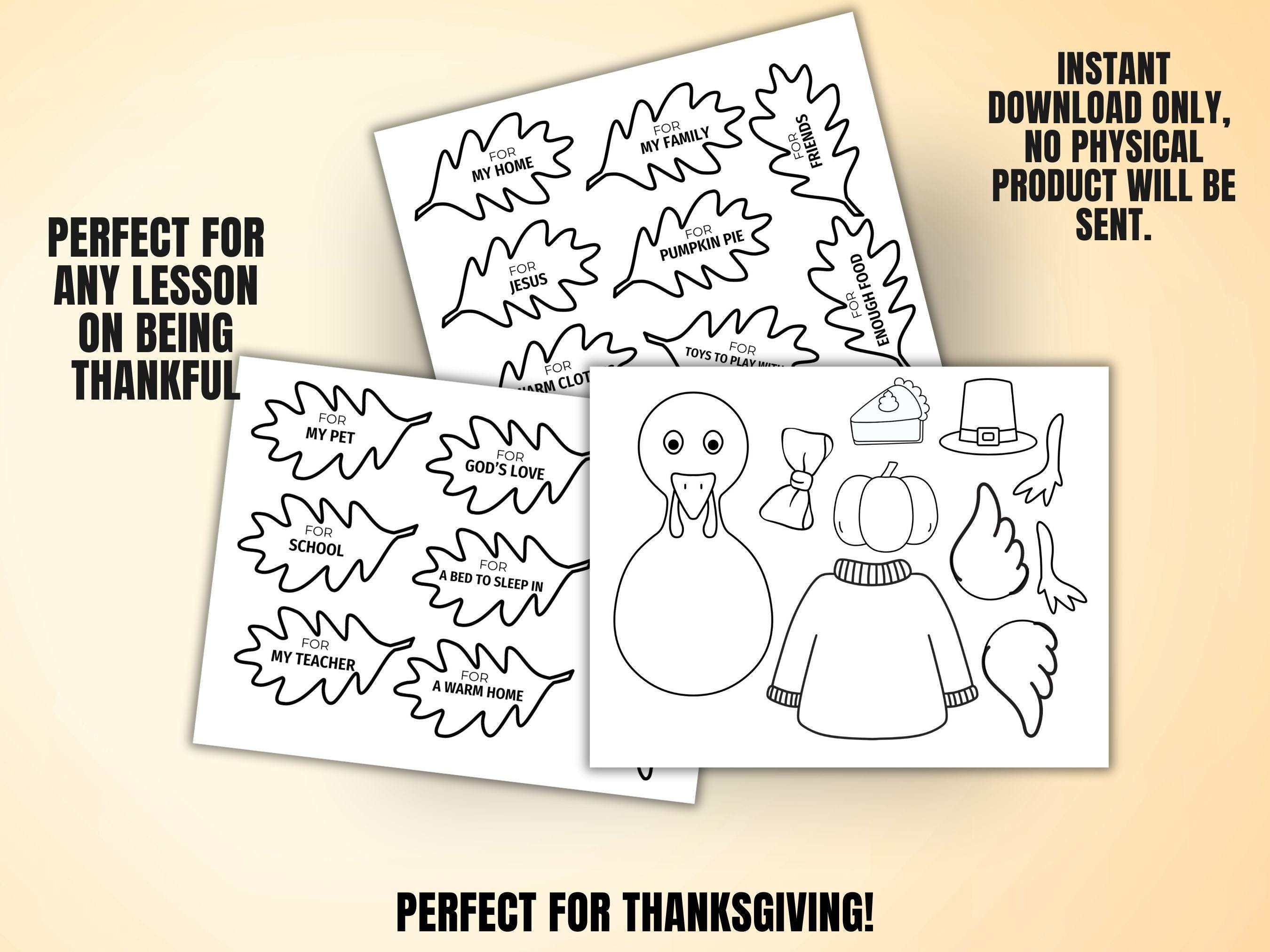 Build a Turkey Sunday School Printable Craft for Thanksgiving – Kids ...