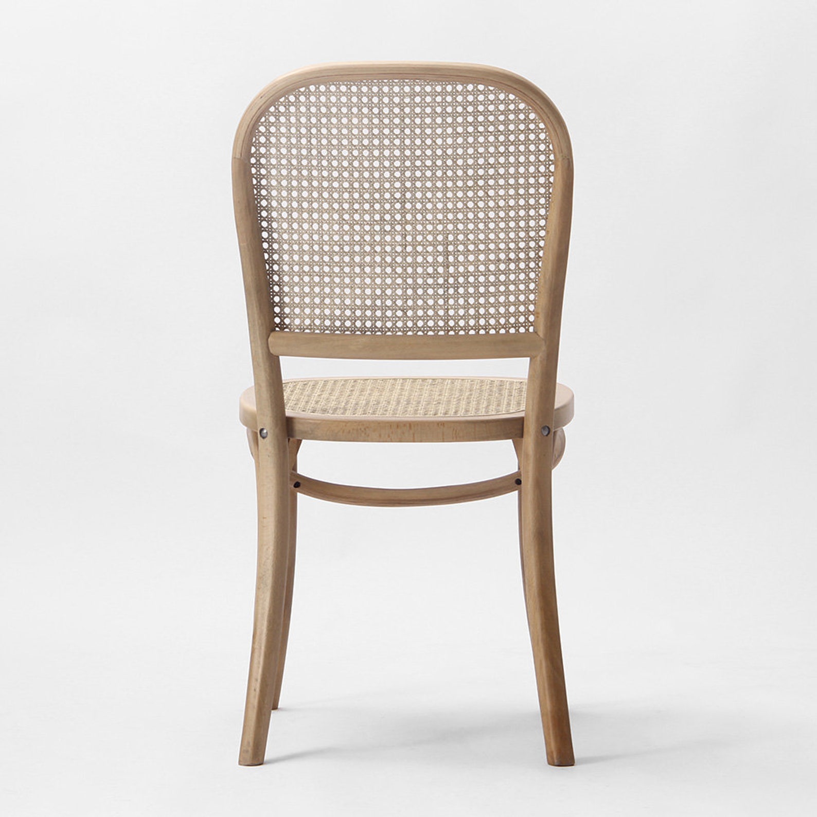 Luca Dining Chair Natural Elm Wood Rattan Seat 89 X 53 X 50cm Etsy UK