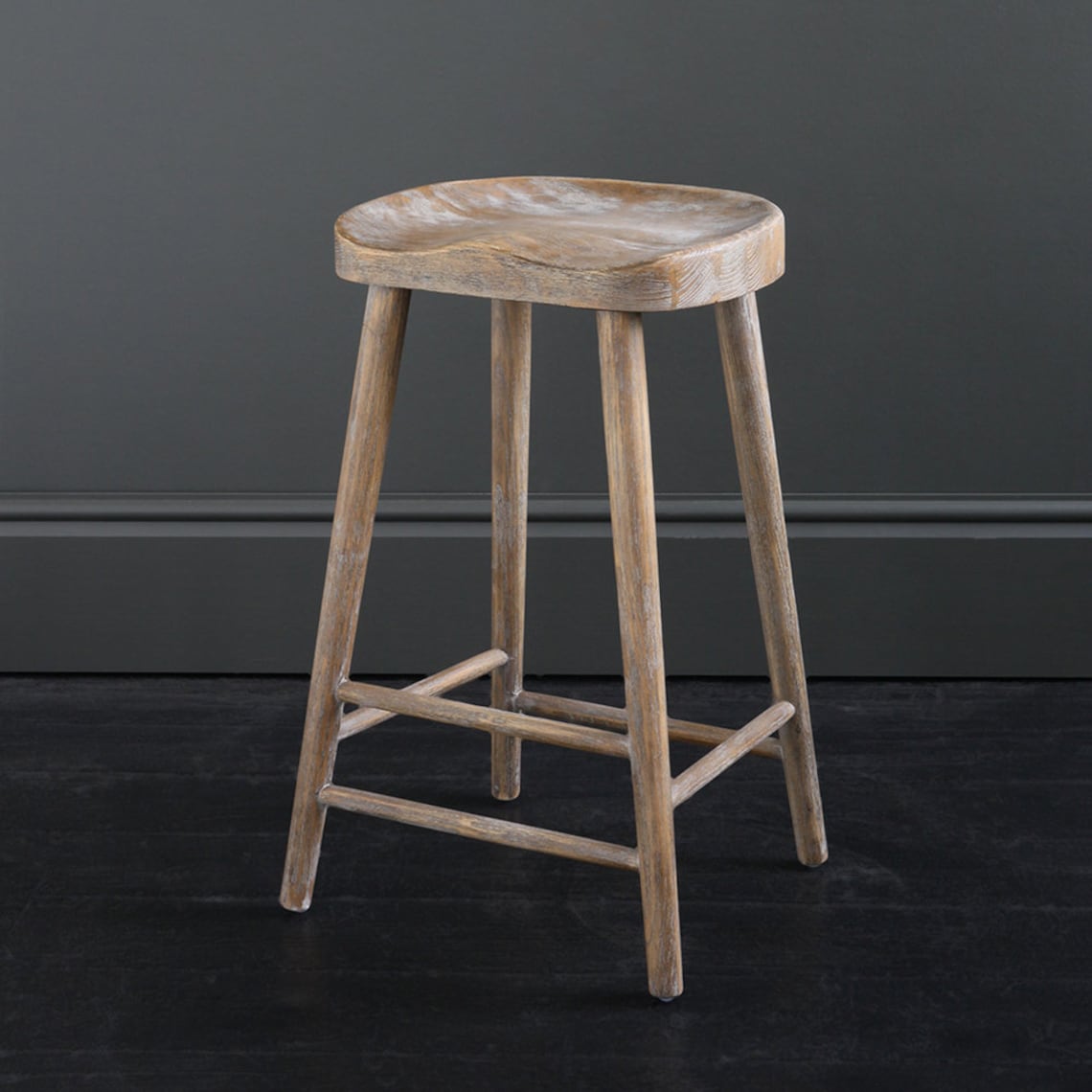 Shaker Bar Stool Solid Wood Kitchen Counter Seating Nordic Etsy